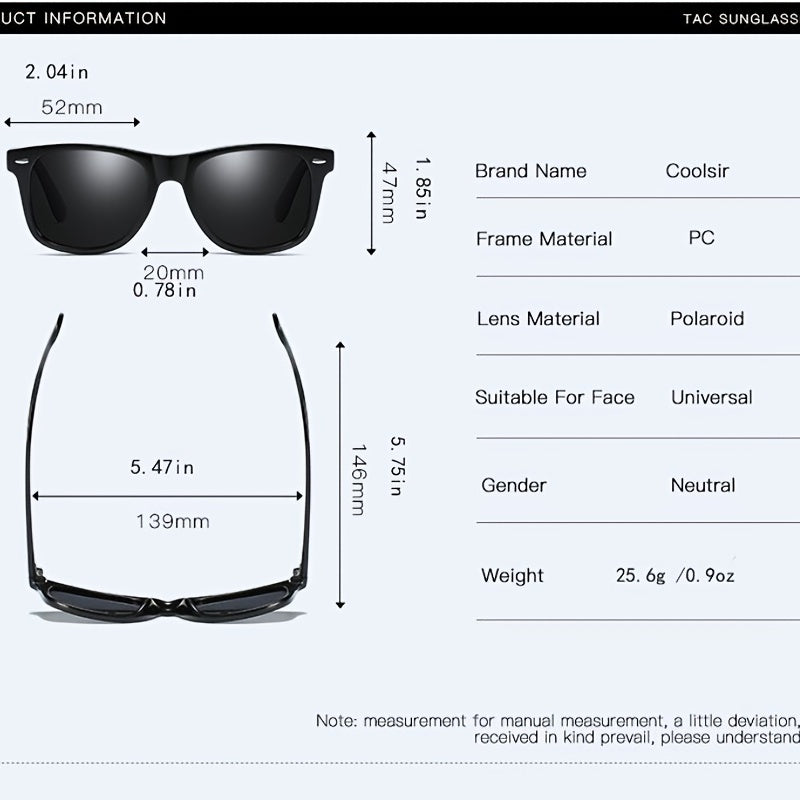 Classic Polarized Sunglasses for Women Men Vintage Sun Shades
