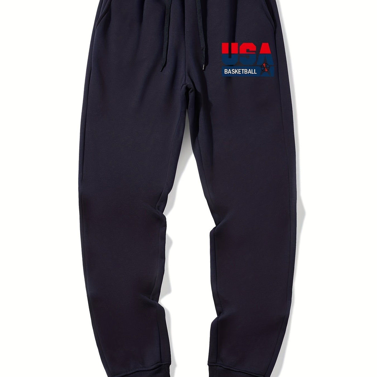 Basketball Graphic Drawstring Joggers Men's Sweatpants