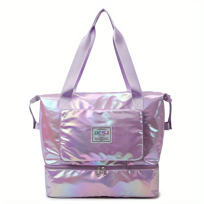 Stylish Laser Travel Luggage Handbag Lightweight Versatile Sports Bag