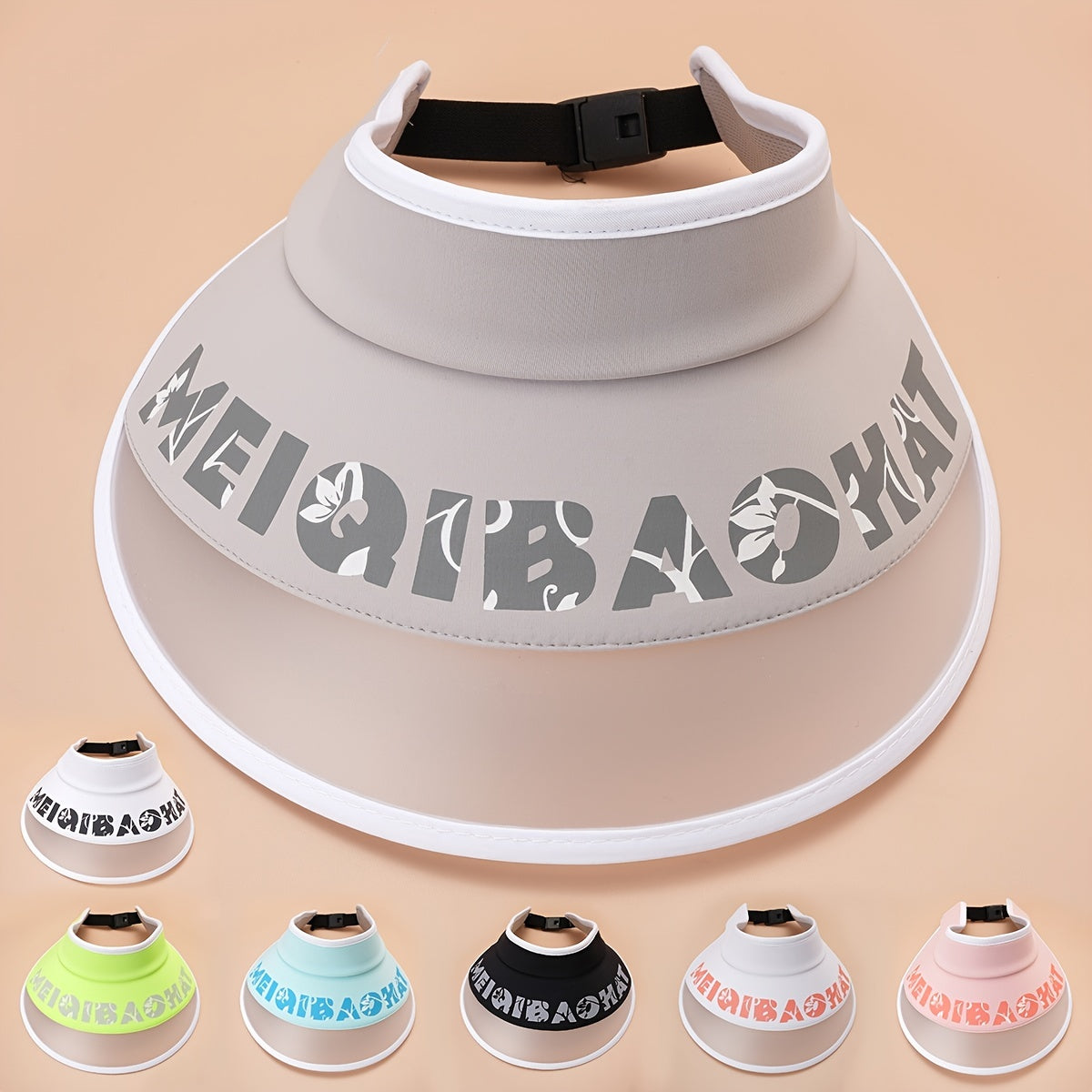 Empty Top Hat Mens Womens Sun Hat Face Covering Beach Cap