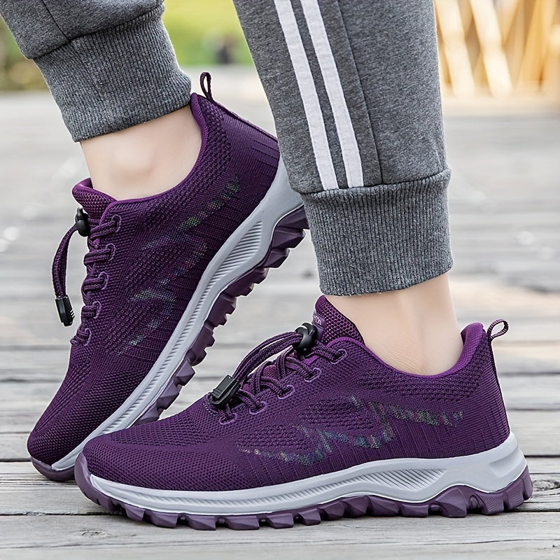 Women's Breathable Athletic Sneakers Lace up Running Shoes