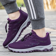 Women's Breathable Athletic Sneakers Lace up Running Shoes
