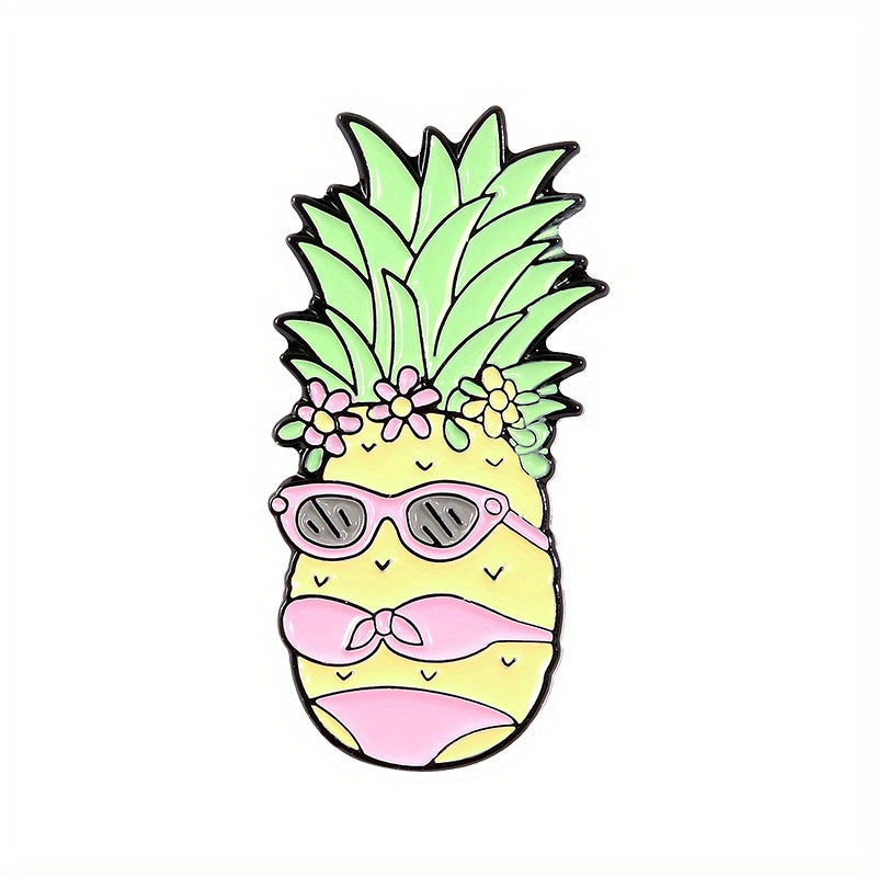 Creative Pineapple Shaped Bikini Alloy Brooch