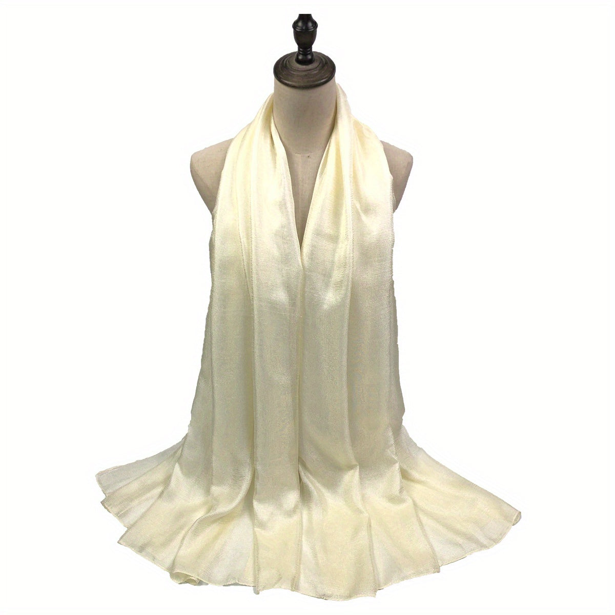 Pearlescent Scarf Hijab Warm Shawl Women Windproof Head Wrap