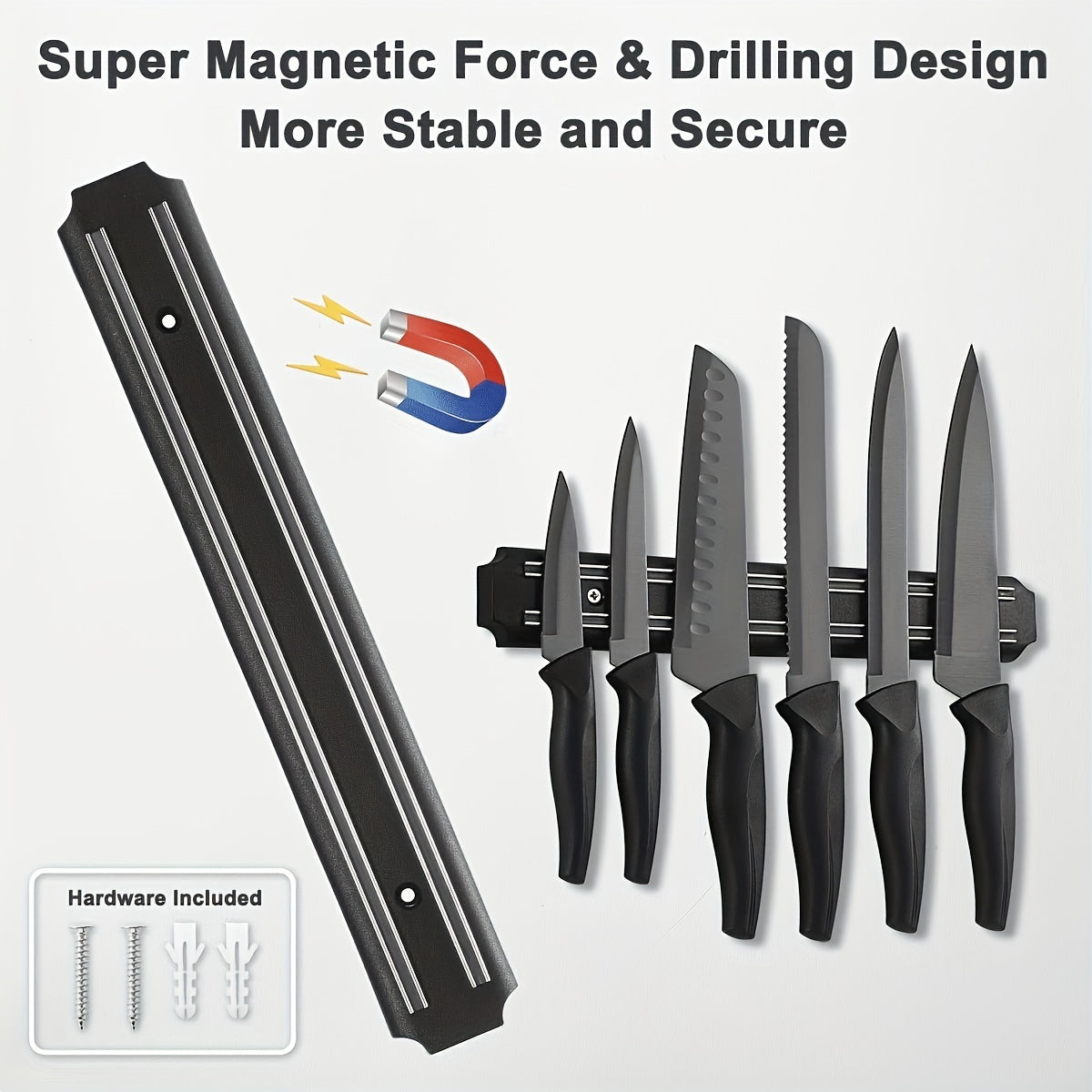 Magnetic Holder Wall Mounted Aluminum Kitchen Tools Organizer
