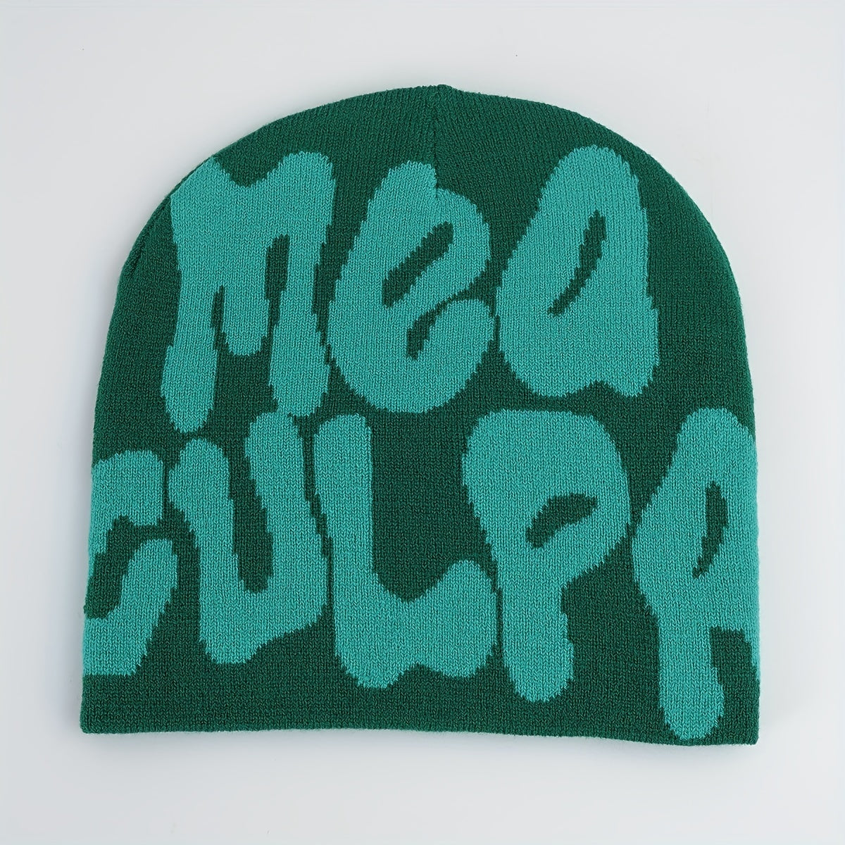 Y2K Knitted Beanie Cap Elastic Foldable Warm Skull Hat