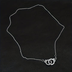 Funky Stainless Steel Handcuff Charm Necklace Men