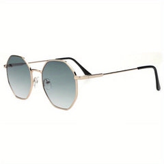 Men's Metal Frame Sunglasses Geometric Design