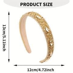 Baroque Rhinestone Headband Glitter Head Hoop Colorful Headdress