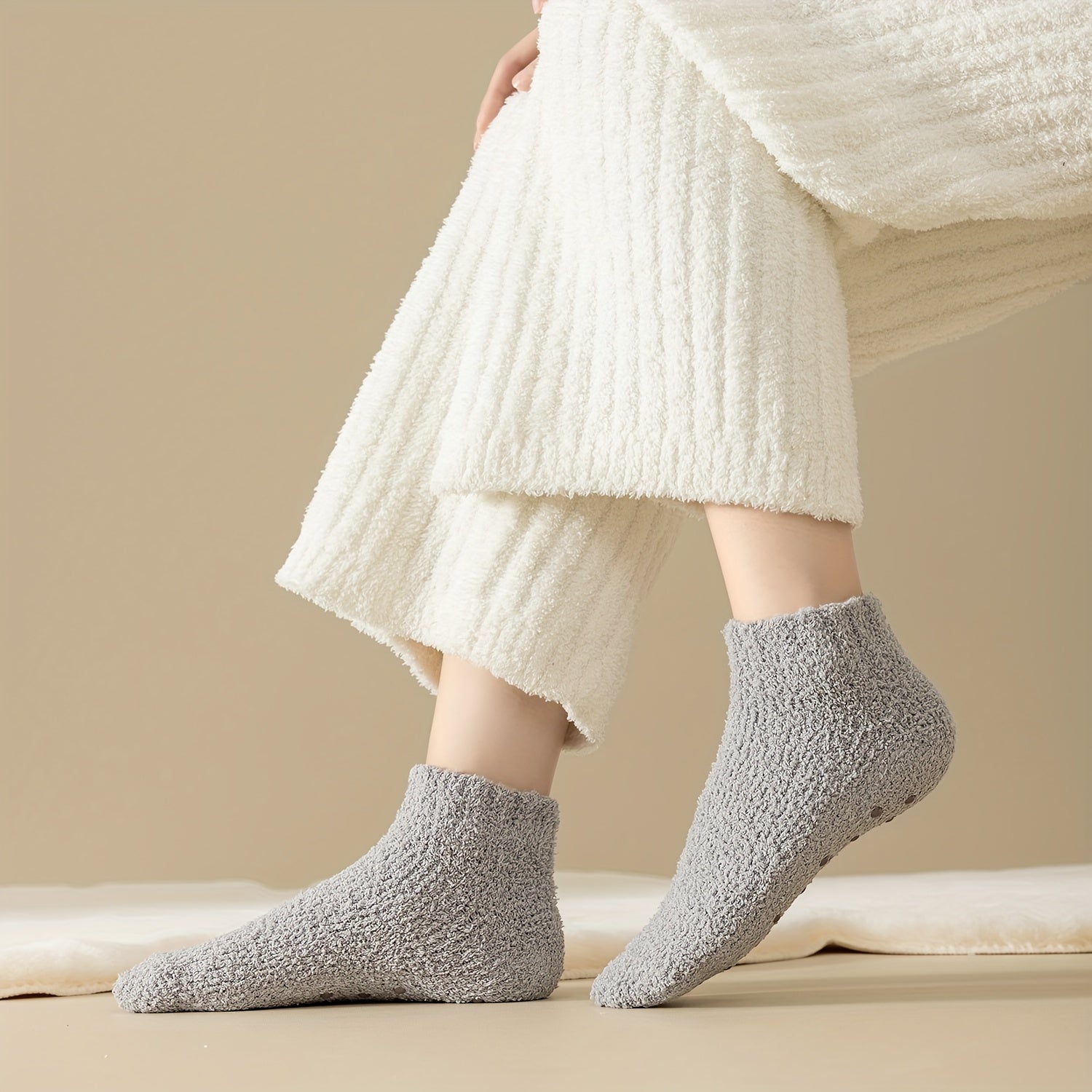 4 Pairs Cozy Fuzzy Socks for Women
