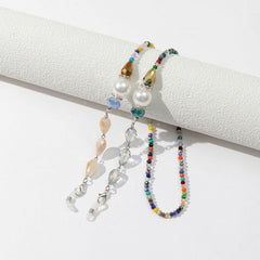 Crystal Beaded Glasses Chain Holder Mask Lanyard