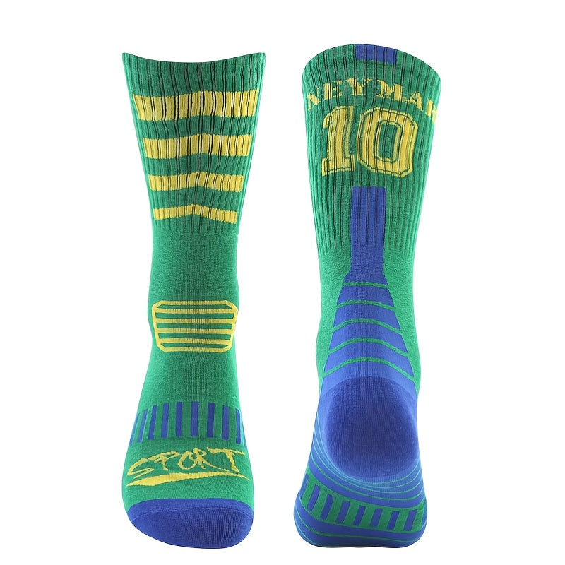 Men's Anti-Skid Calf Socks for Running, Cycling, Football