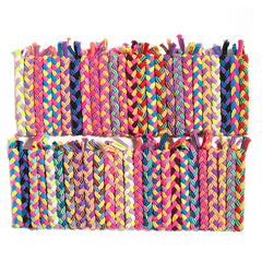 50pcs Colorful Hair Ties Braided Hair Scrunchies Weave Elastic Hair Rope Rubber