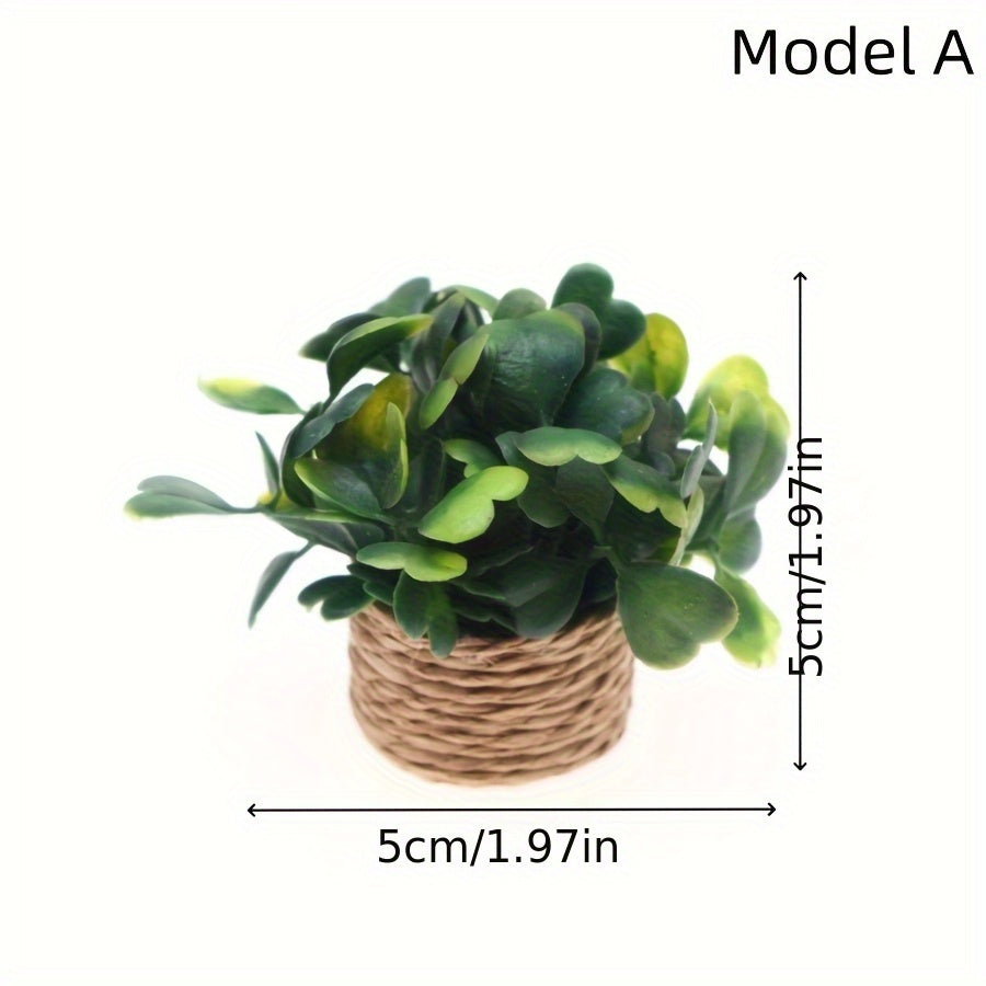 Miniature Green Plant Potted for DIY Home Decor