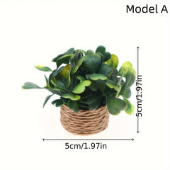 Miniature Green Plant Potted for DIY Home Decor