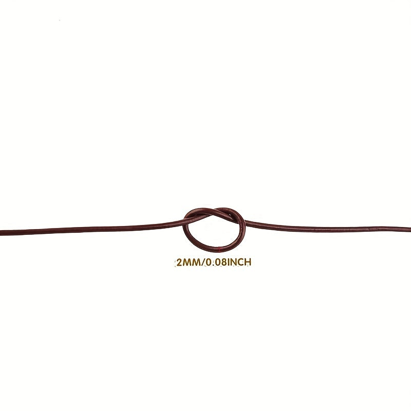 1 Yard Cowhide Round Leather Cords Rope String DIY Jewelry Making Khaki