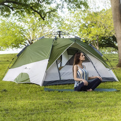 MOON LENCE Pop Up Tent Family Camping Tent For 4 Person