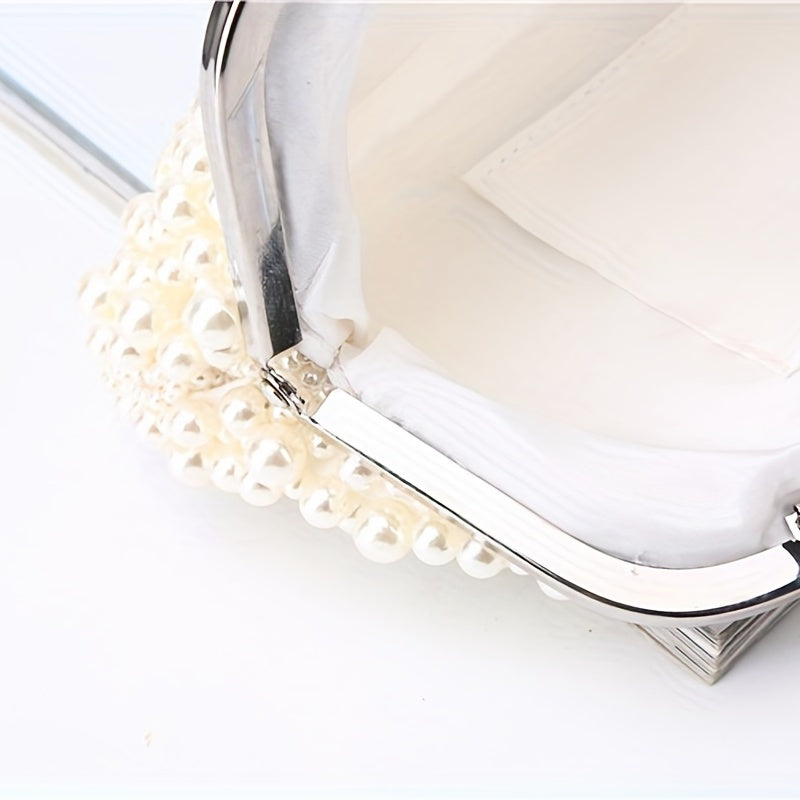 Rhinestone Pearl Evening Clutch Dinner Purse For Wedding Party Prom