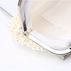 Rhinestone Pearl Evening Clutch Dinner Purse For Wedding Party Prom