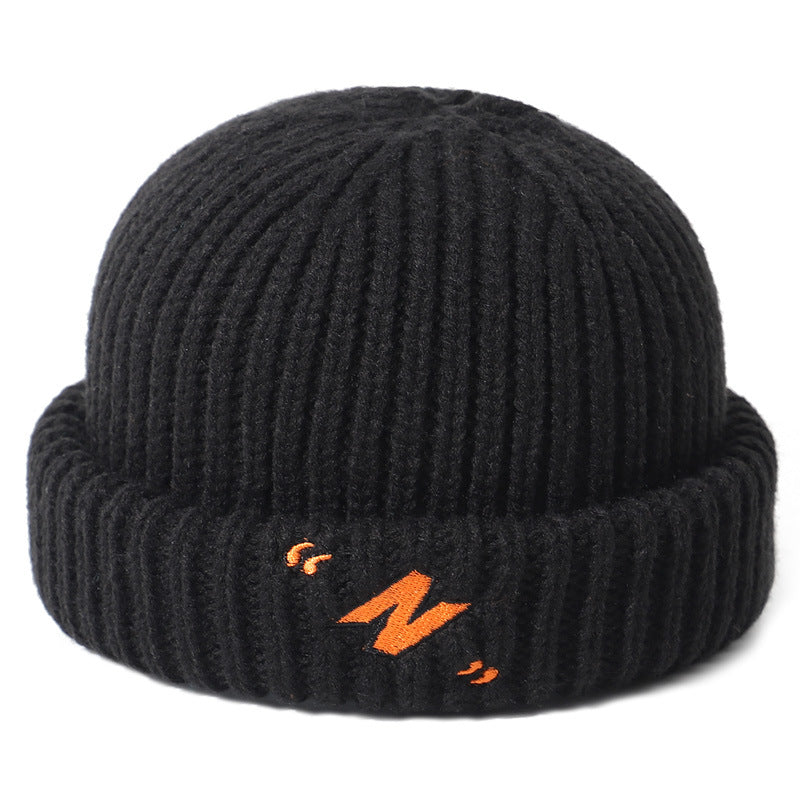 Men's Winter Embroidered Knitted Cap