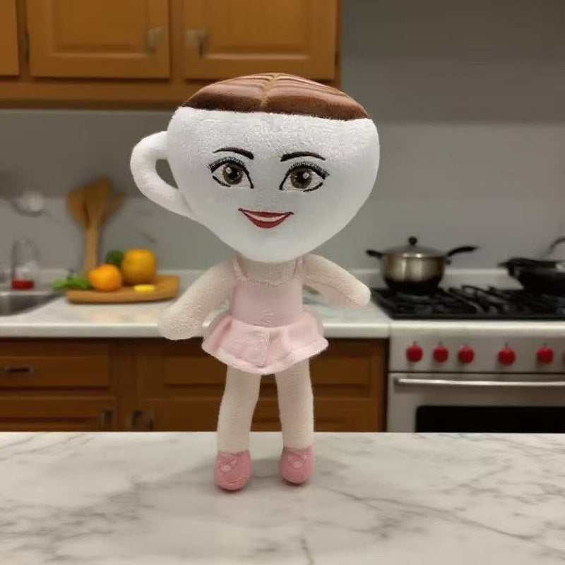 Ballerina Cappuccina Plush Toy with Pink Dress