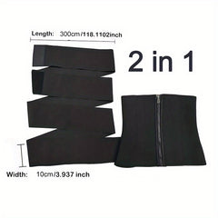Zipper Waist Trainer Tummy Wrap Tummy Control Belly Belt Women's Underwear