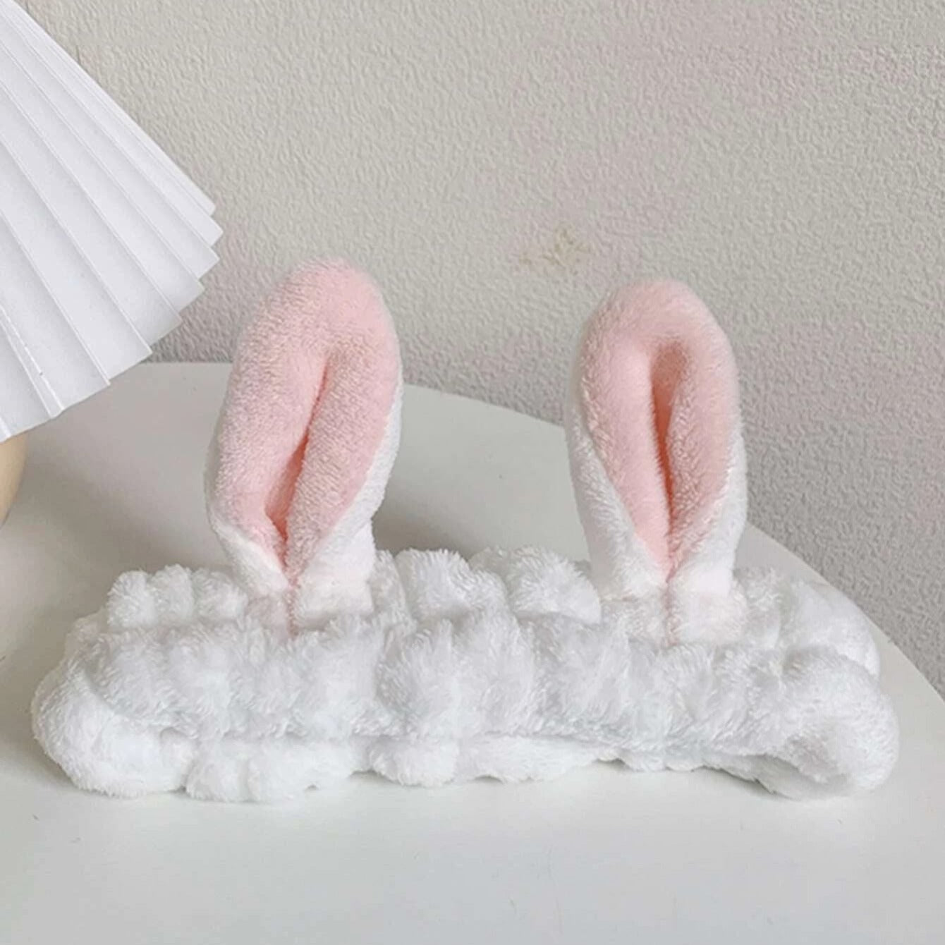 Coral Velvet Rabbit Ears Hairband for Women