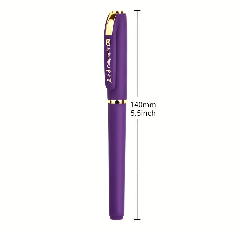 Fashionable Business Ballpoint Pen Purple Ink Metal Nib 0.7mm