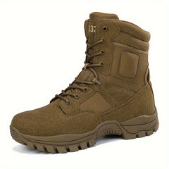 Men's High Top Military Style Hiking Boots for Outdoor Activities
