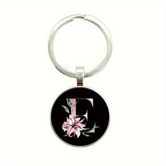 5pcs Initial Letter Pattern Keychain Gift For Family Pendant Keychain