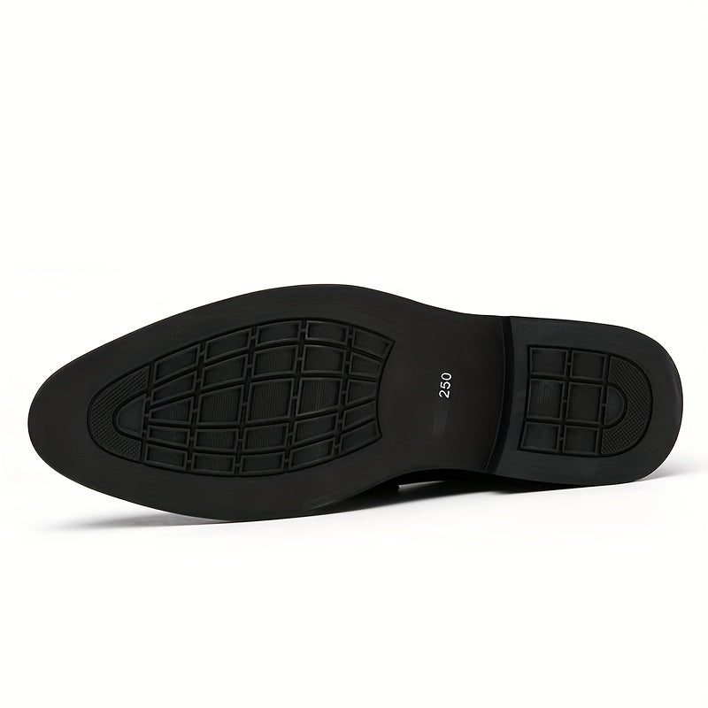 Men's Pointed Toe Tassel Loafer Shoes Slip On Dress Shoes