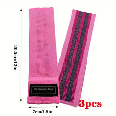 3pcs Squat Resistance Band Yoga Fitness Rope for Buttocks Lifting