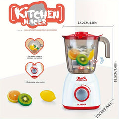 Kids Pretend Play Juicer Toy Kitchen Fruit Blender Essential Home Toys