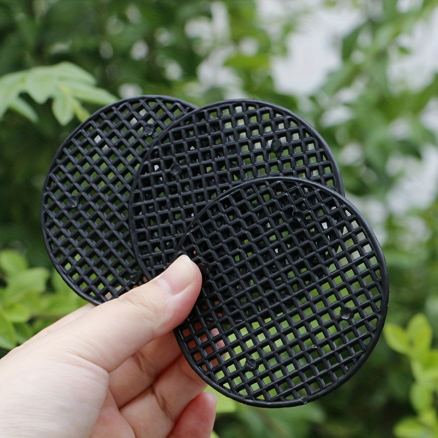 50pcs Flower Pot Hole Mesh Pad Drainage Screens Anti Soil Loss Grid Mat Mesh
