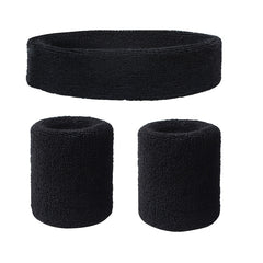 2pcs Sweat Absorbing Wrist & Head Bands for Outdoor Sports
