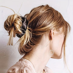 6pcs Large Satin Scrunchie Hair Tie Solid Silk Hair Rope Female Hair Accessories