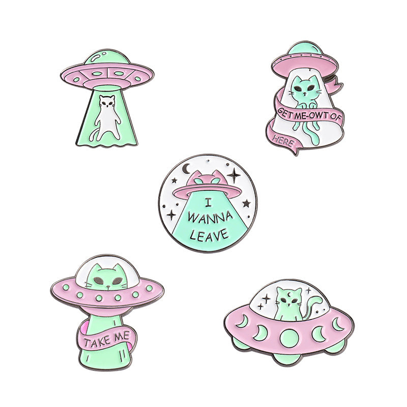 Creative Cartoon Space Alloy Brooch