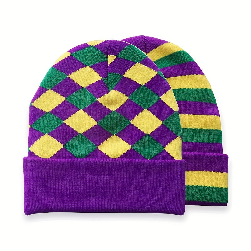 Checkered Matching Beanies For Men
