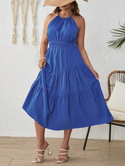 Halter Neck Maxi Cami Dress