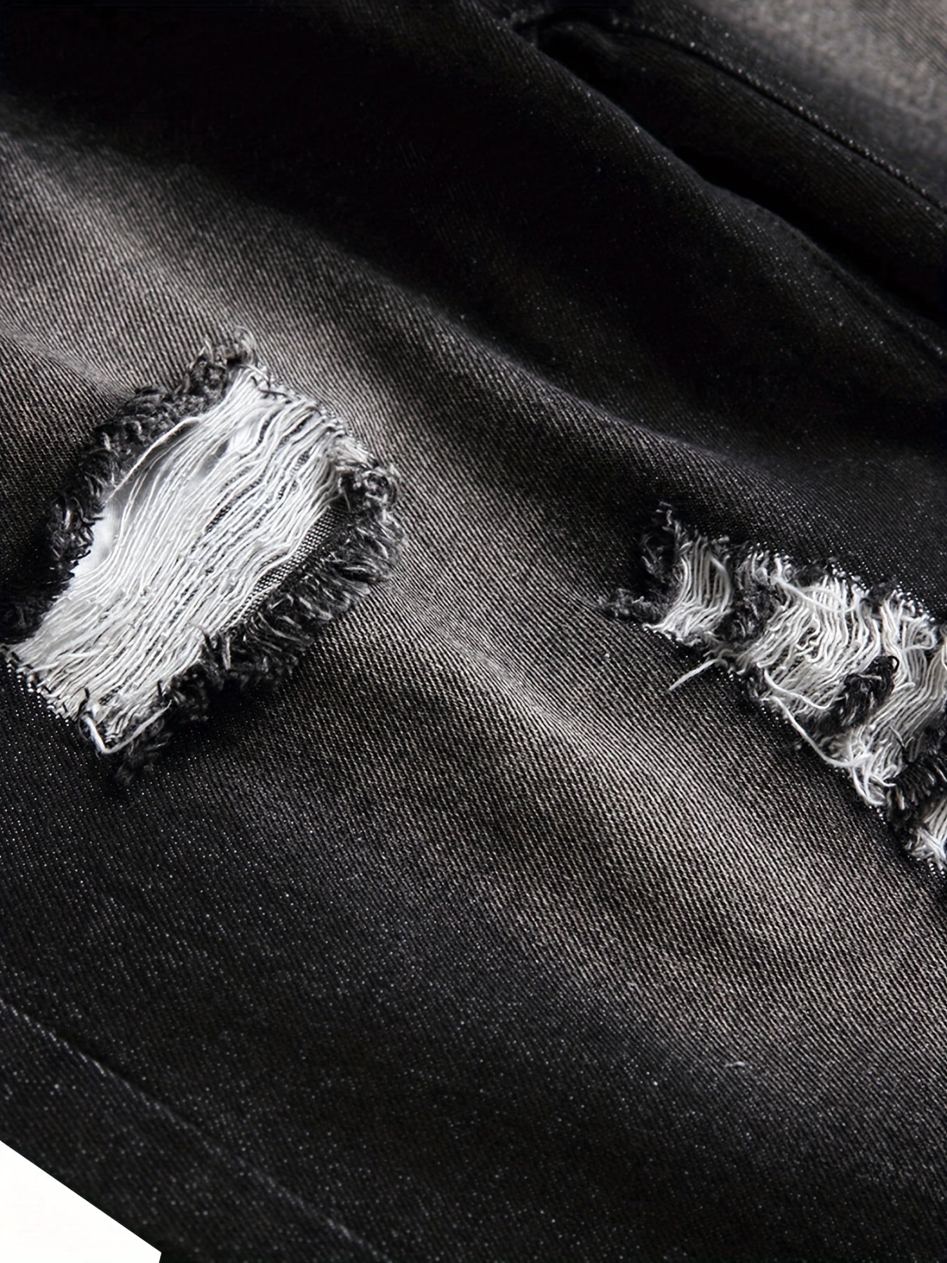 Men's Ripped Denim Shorts with Pockets for Spring and Summer