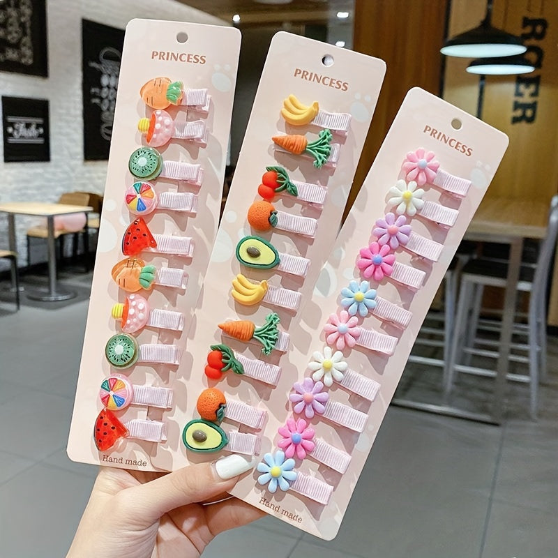 10pcs Children's Hairpin Girls Hair Clip Set
