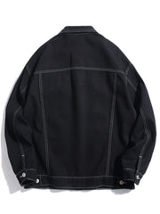 Men's Double Pocket Loose Denim Jacket