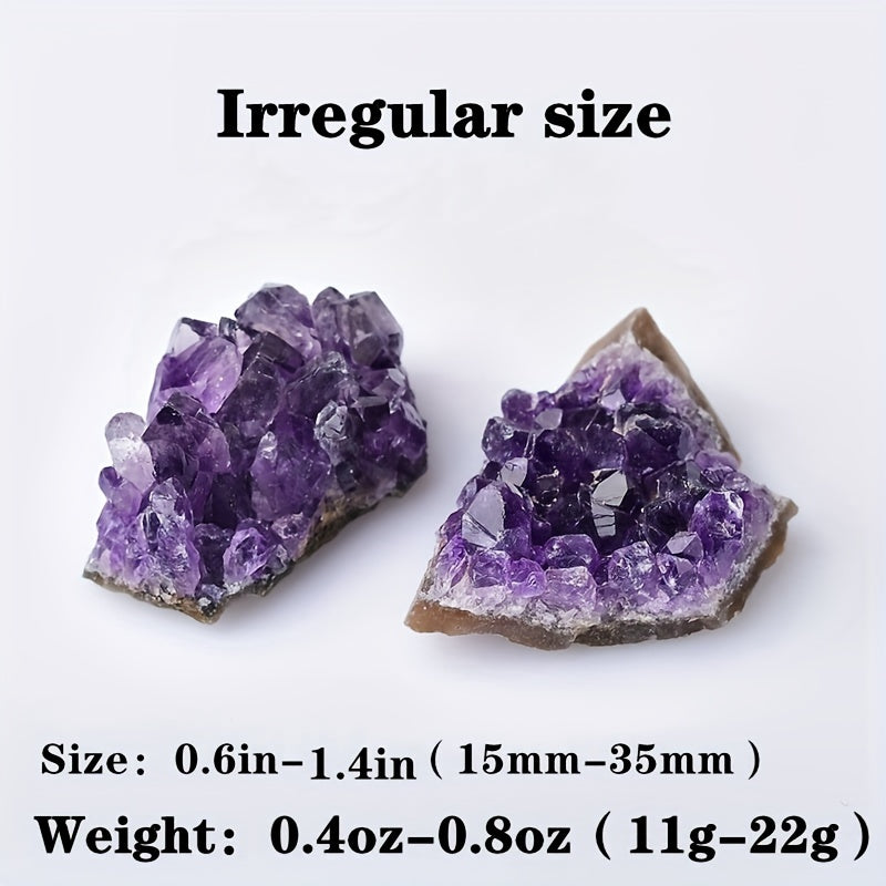 Natural Amethyst Cluster Mineral Specimen Gemstone Ornament DIY Jewelry