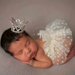 Pink Mesh Puff Skirt Baby Photography Props Set