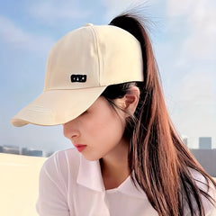 Backless Ponytail Baseball Cap Sunscreen Sports Golf Hat For Women