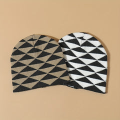 Men's Y2K Rhombus Woolen Knitted Hat