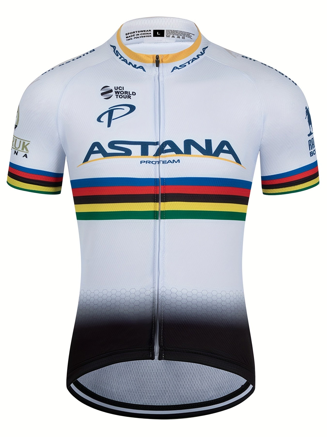 Quick Dry Cycling Jersey with Rear Pocket & Letter Print