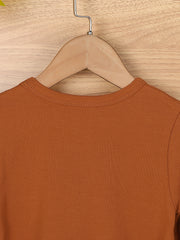 Girls' Autumn Long Sleeve Dress with Belt