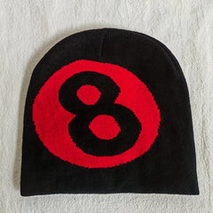 Jacquard Hip Hop Beanie Double Knitted Y2K Skull Cap Unisex Warm Knit Hat