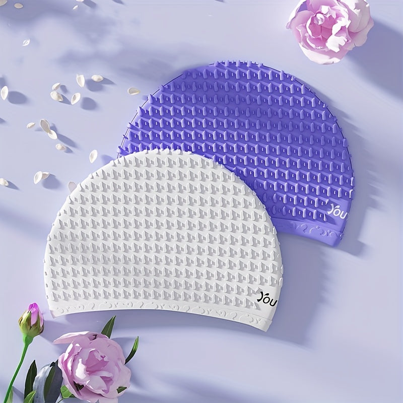 Waterproof Swimming Cap for Women with Ear Protection and Long Hair